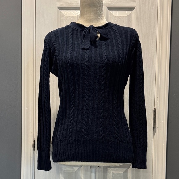 Collectif London Cable Knit Keyhole Sweater Size Large UK 14 U.S. 10 Retro - Picture 11 of 11